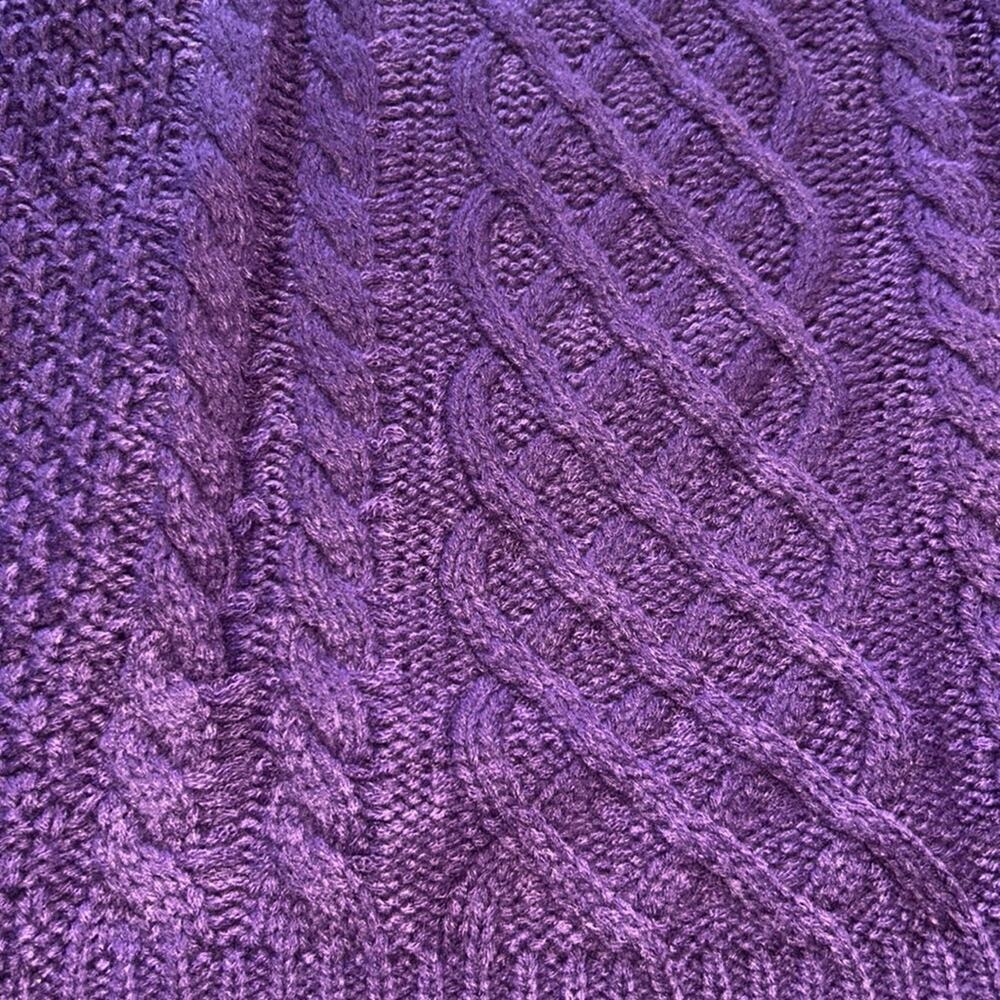 Woman’s Mock Neck 3/4 sleeve sweater purple size 5XL - Picture 3 of 8